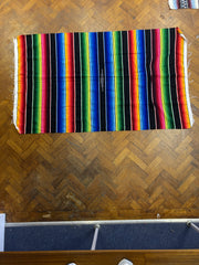 Serape Blanket - Mexican Blanket - Rainbow Stripe - Southwestern Decor - Throw Blanket