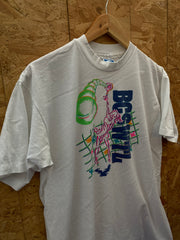 Vintage 90s beach volleyball white single stitch t-shirt size large by Hanes