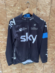 Vintage Rapha Team Sky Cycling Jersey Long Sleeve Men's M Black