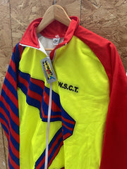 Vintage Windtex L'antivento Jacket Men's XXL Yellow Red Blue Retro Cycling