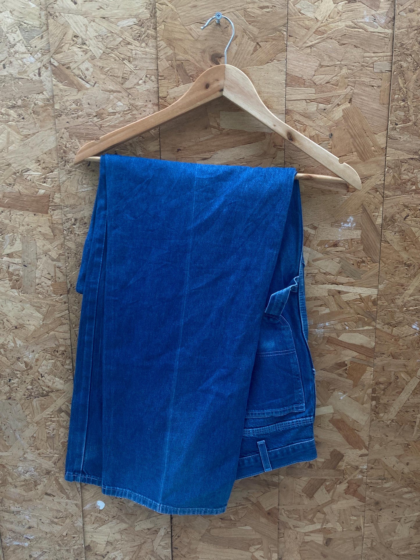 Vintage 90s Dickies mid blue denim distressed worn carpenter work pants W38 L33