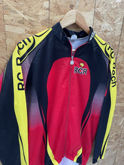 Vintage RC-Rech Cycling Jersey Long Sleeve Red Black Yellow Men's Size L