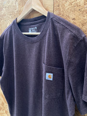 Vintage 90s Carhartt brown pocket logo t-shirt size XXL boxy fit