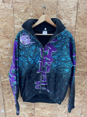 Vintage Kupline Dynamic Collection Cycling Jacket L Retro 90s Abstract Print