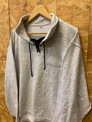 Vintage 80s Adidas quarter top grey white old-school b-boy size large