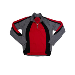Crane Sport Men's L Red Black Grey Long Sleeve Cycling Jersey Shirt