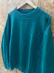 Vintage Y2K green minimal muted crew neck boxy sweater size large by Dockers