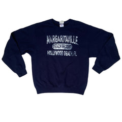 Vintage 90s Margaritaville USA navy crew neck sweater size medium by jerzees