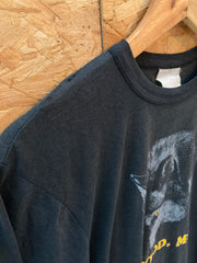 Vintage 70s Inwood Manitoba wolf print black single stitch t-shirt size small