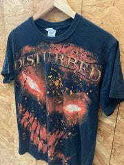 Vintage Y2K Disturbed large skull print rock metal band t-shirt size small
