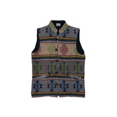 Vintage Handicrafts Geometric Boho Pattern Woven Vest Men's Size M