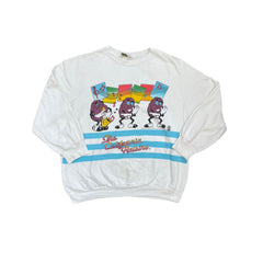 Vintage California Raisins Sweatshirt Crewneck White Graphic Print 90s
