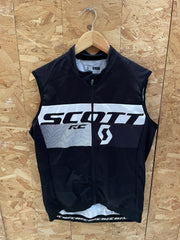 Scott RC Cycling Vest Men's Black White Size L Sleeveless Lightweight