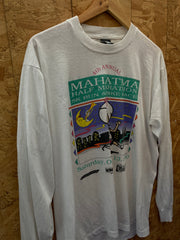 Vintage 90s 4th annual Mahatma marathon souvenir single stitch  t-shirt size XL