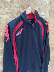 Kappa Track Jacket Red Black Logo Zip Up Sportswear Men's Large