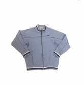 Vintage Y2K grey purple Asics tracksuit training zip track top size small