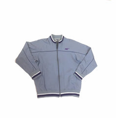 Vintage Y2K grey purple Asics tracksuit training zip track top size small