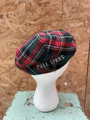 Angelo Litrico Plaid Flat Cap Hat Men's Red Green Plaid Vintage Retro