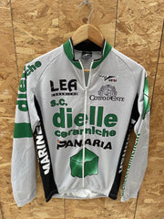 Vintage Dielle Ceramiche Mariner Cycling Jersey Long Sleeve Men's M Grey Green
