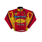 Windtex Veloce Club Cycling Jersey Red Yellow Long Sleeve Full Zip Men's M