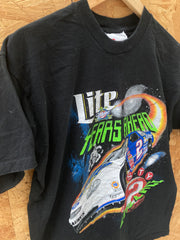 Vintage 90s Miller Lite years ahead Rusty Wallace Nascar race t-shirt size large