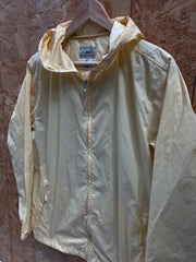 Vintage 90s pastel yellow waterproof rain jacket size medium by LL Bean