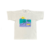 Vintage 90s Valley 5000 marathon run white single stitch t-shirt size medium