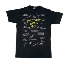 Vintage 90s positively over 40 all over print single stitch t-shirt size XL