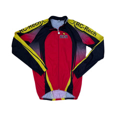 Vintage RC-Rech Cycling Jersey Long Sleeve Red Black Yellow Men's Size L
