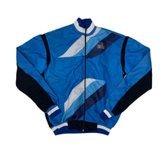 Vintage Ultima Cycle Jacket Blue White Black Retro Men's L