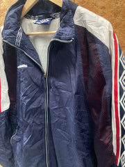 Vintage Y2K navy blue red white Umbro football waterproof windbreaker size large