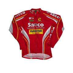 Vintage Cannondale Saeco Valli & Valli Cycling Jersey Long Sleeve Men's XXL Red