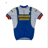 Vintage 80s Nalini Castorama Cycling Jersey Blue White Yellow Red Men's Size L