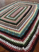 Vintage Handmade Crochet Afghan - Multi-Color - 70"x50" - Boho