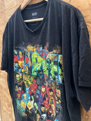Vintage Y2K Marvel Comics Civil War graphic black t-shirt size XXL
