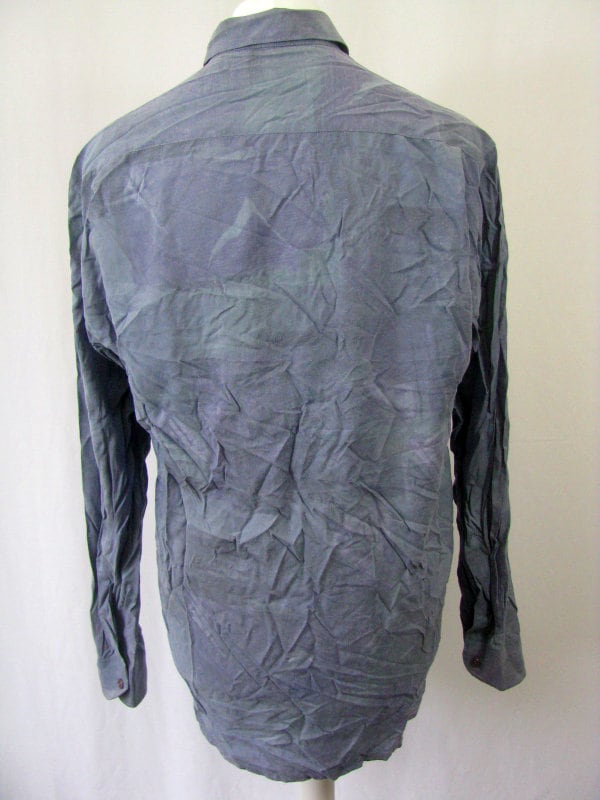 Vintage 90s purple pastel abstract wavy ugly long sleeve shirt size large by Angelo Litico | Vintage
