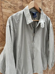 Vintage Ralph Lauren Red Horse Chino Jacket Khaki Cotton Logo Zip Up Mens L Lightweight