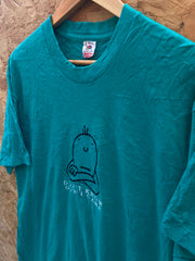 Vintage 90s Don't know Don't care embroidered single stitch t-shirt size large