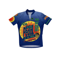 Vintage 90s Giordana Blue "Big Ring Pedal To The Medal" Cycling Jersey Size L
