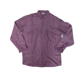 Vintage 90s muted mauve rose purple 100% silk long sleeve twin pocket button down shirt size 40 by H