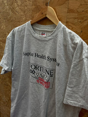 Vintage 90s Baptist Health quirky souvenir single stitch grey t-shirt size XL