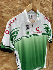 Vintage Santini Vodafone Ireland Cycling Jersey XXL White Green Short Sleeve