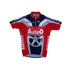 Alessio Alloy Wheels De Rosa Cycling Jersey Short Sleeve Red Blue Men's Size M