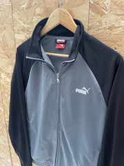 Puma Track Jacket Full Zip Grey Black Women's Size L