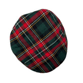 Angelo Litrico Plaid Flat Cap Hat Men's Red Green Plaid Vintage Retro