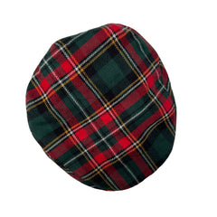 Angelo Litrico Plaid Flat Cap Hat Men's Red Green Plaid Vintage Retro