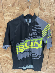 Nalini Men's Cycling Jersey Short Sleeve Black Grey Neon Yellow Size XL