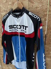 Scott Racing Team Cycling Jacket Men's M Blue Full Zip