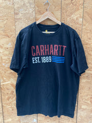 Vintage Y2K Carhartt print black t-shirt size XL