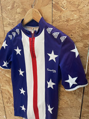 Vintage Campitello Cycling Jersey Men's M Short Sleeve USA Flag Stars